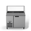 Williams Banksia - One Door White Prep Counter Refrigerator With Flat Blown Air Well - Without Canopy