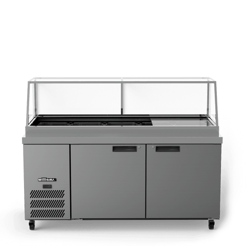 Williams Banksia - 3 door Stainless Steel Prep Counter Refrigerator With Flat Blown Air Well