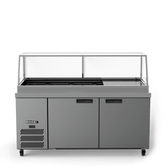 Williams Banksia - 3 door Stainless Steel Prep Counter Refrigerator With Flat Blown Air Well