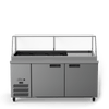 Williams Banksia - 3 door White Prep Counter Refrigerator With Flat Blown Air Well