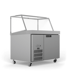 Williams Banksia - One Door White Prep Counter Refrigerator With Angled Blown Air Well
