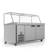 Williams Banksia - 2 door White Prep Counter Refrigerator With Angled Blown Air Well