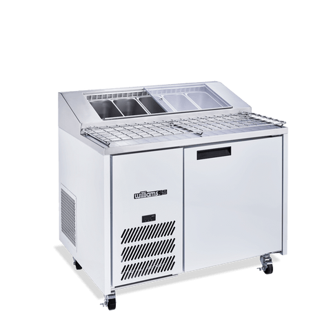 Williams Jade Pizza - One Door White Pizza Prep Counter Refrigerator With Blown Air Well
