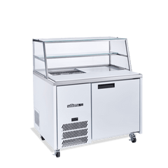 Williams Jade Sandwich - One Door White Prep Counter Refrigerator With Blown Air Well