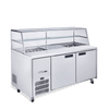 Williams Jade Sandwich - 2 door Stainless Steel Prep Counter Refrigerator With Blown Air Well