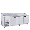 Williams Jade Pizza - 3 door Stainless Steel Pizza Prep Counter Refrigerator With Blown Air Well
