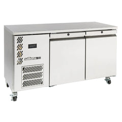 Stainless steel refrigerator with 'Williams' branding on a white background