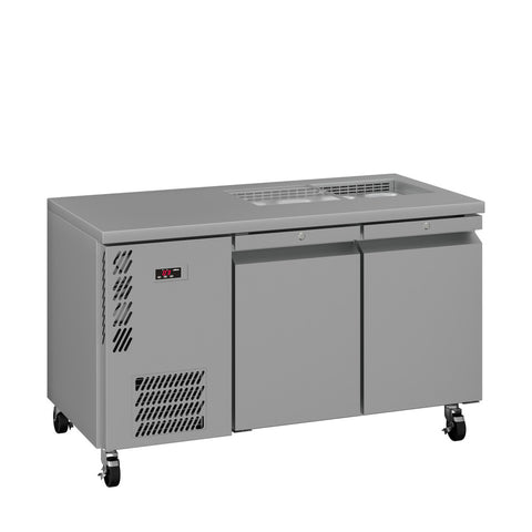 Williams Opal - 2 door Stainless Steel Under Counter Refrigerator With Blown Air Well