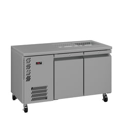 Williams Opal - 2 door Stainless Steel Under Counter Refrigerator With Blown Air Well