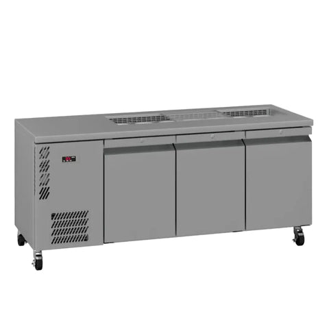 Williams Opal 3 door Stainless Steel Under Counter Refrigerator With Blown Air Well