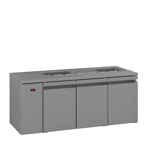 Williams Opal - 3 door Stainless Steel Remote Under Counter Refrigerator With Blown Air Well