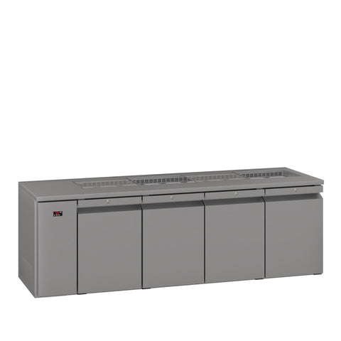 Williams Opal - 4 door Stainless Steel Remote Under Counter Refrigerator With Blown Air Well