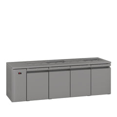 Williams Opal - 4 door Stainless Steel Remote Under Counter Refrigerator With Blown Air Well