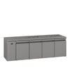 Williams Opal - 4 door Stainless Steel Remote Under Counter Refrigerator With Blown Air Well