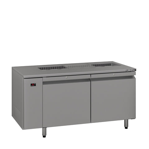 Williams Emerald - 2 door Stainless Steel Remote Under Counter Refrigerator With Blown Air Well