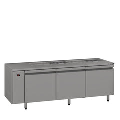 Williams Emerald - 3 door Stainless Steel Remote Under Counter Refrigerator With Blown Air Well