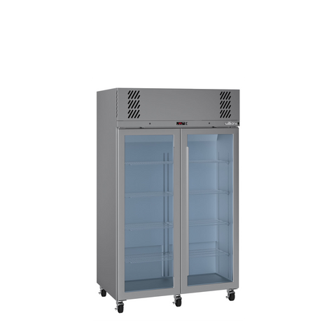 Williams Pearl - 2 door Stainless Steel Upright Display Freezer