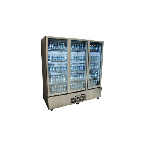 Williams Quartz Star - 3 door Stainless Steel Upright Display Refrigerator