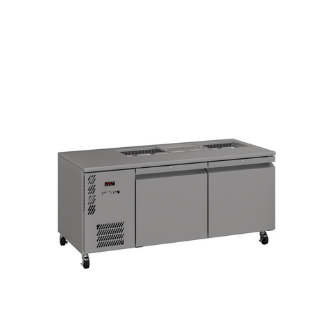 Williams Emerald - 2 door Stainless Steel Under Counter Refrigerator With Blown Air Well