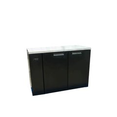 Williams Cameo - 2 Door Black Remote Back Bar Counter Display Refrigerator
