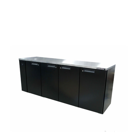 Williams Cameo - 4 Door Black Remote Back Bar Counter Display Refrigerator