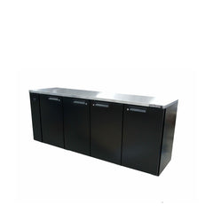 Williams Cameo - 4 Door Black Remote Back Bar Counter Display Refrigerator