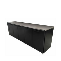 Williams Cameo - 5 Door Black Remote Back Bar Counter Display Refrigerator