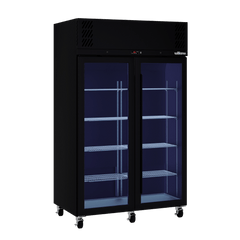 Williams Pearl - 2 door Black Upright Display Refrigerator