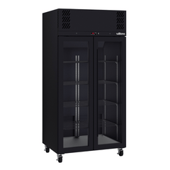 Williams Pearl - Slim 2 door Black Upright Display Refrigerator