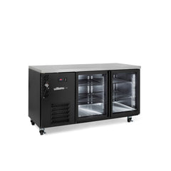 Williams Cameo Mini - 2 door Black Under Counter Display Refrigerator