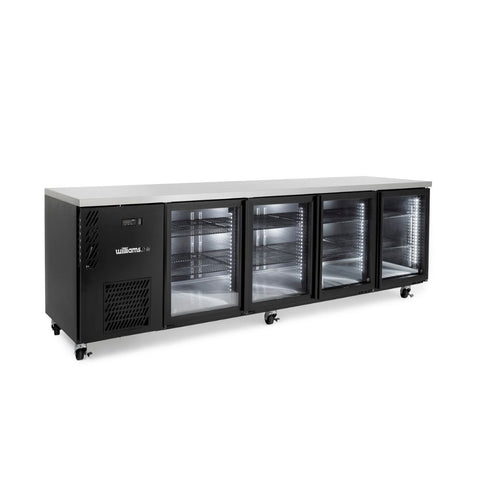 Williams Cameo Mini - 4 door Black Under Counter Display Refrigerator