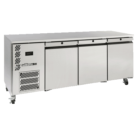 Williams Opal - Threee Door Stainless Steel Under Counter Refrigerator