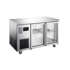 Williams Topaz Under Counter - 2 Door Stainless Under Counter Glass Door Refrigerator