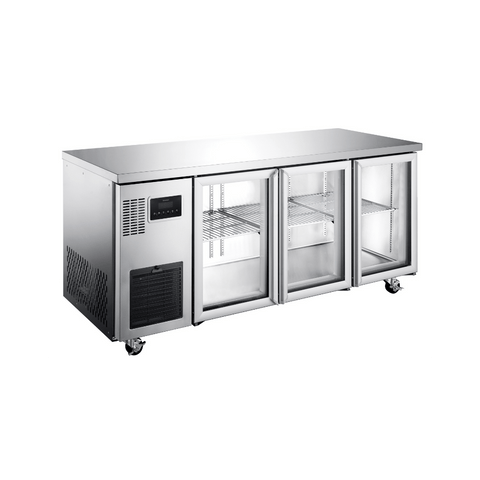 Williams Topaz Under Counter - 3 Door Stainless Under Counter Glass Door Refrigerator