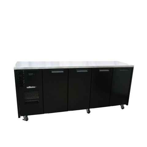 Williams Cameo - 4 door Black Under Counter Display Refrigerator