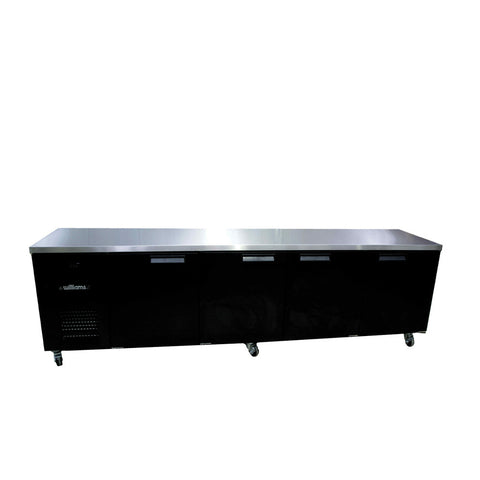 Williams Boronia - 4 door Black Under Counter Display Refrigerator