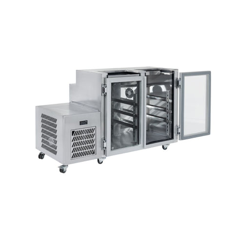 Williams Glass Chiller - 2 Door Self Contained Glass Chiller Slimline with two shelves and left hand services