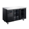 Williams Topaz Under Counter - 2 Door Black Under Counter Glass Door Refrigerator