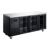 Williams Topaz Under Counter - 3 Door Black Under Counter Glass Door Refrigerator