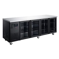 Williams Topaz Under Counter - 4 door Black Under Counter Glass Door Refrigerator