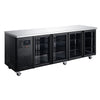 Williams Topaz Under Counter - 4 door Black Under Counter Glass Door Refrigerator