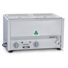 Roband BM2A bain marie with two half-size pans and lids