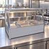 Roband Straight Glass Hot Food Display Bar 6 Pans Double Row E23