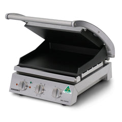 Roband GSA610ST smooth non-stick Grill Station open at 45 degrees
