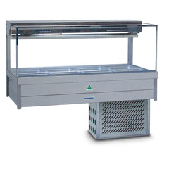 Roband SRX24RD square glass refrigerated food bar