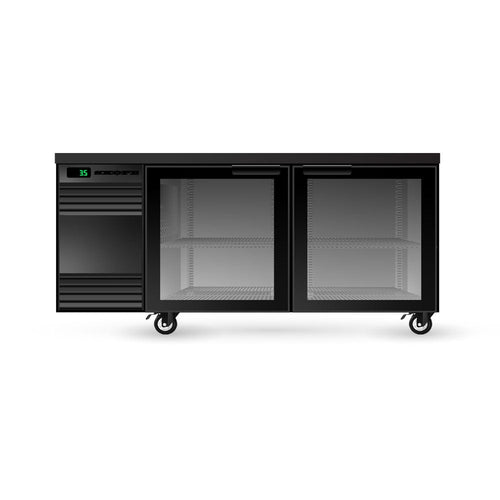 SL.2.GSW — black SlimLine fridge, manufacturer photograph supplied through Cafeideas
