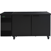 SKOPE CL.2.SSW BackBar 2 Solid Swing Door CounterLine Fridge 345L