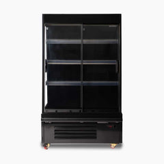 Bromic SVM1000SD-NR Semi Vertical 2 Sliding Door Multideck Display Fridge - 938mm front view