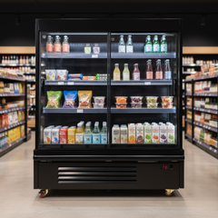 Bromic SVM1250SD-NR Semi Vertical 2 Door Multideck Display Fridge 1250mm