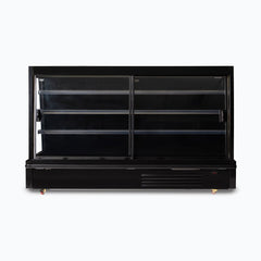 Bromic SVM2500SD-NR Semi Vertical 4 Sliding Door Multideck Display Fridge - 2500mm front view